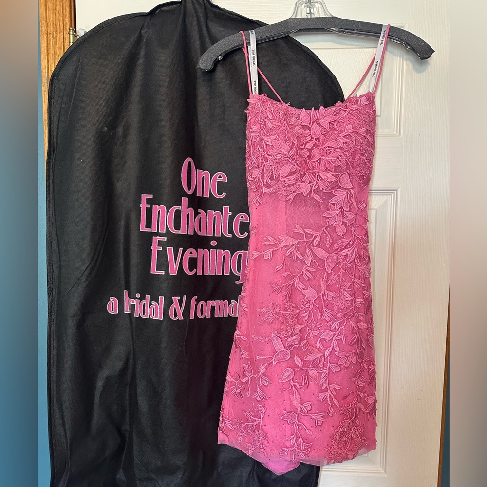 Sherri Hill Lace Corset Homecoming Dress